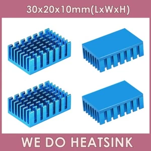 30x20x10mm With or Without Tape Blue Anodize Heatsink Radiator Cooler for CPU IC - Picture 1 of 9