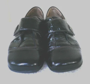 Josef Seibel Women's Shoes 39/8.5 Patent Leather Slip-on /Strap and Rip Tape - Picture 1 of 7