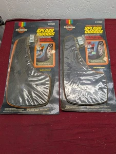 Vintage CAL CUSTOM Rubber Splash Guards Mud Flaps NOS Set of 2 Compact Mid Size - Picture 1 of 9
