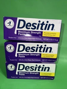 3 PACK - Destin Maximum Strength Diaper Rash Maximum Strength Paste 4.8oz Exp 26 - Picture 1 of 1