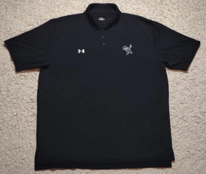 Under Armour Milwaukee Admirals Polo Shirt Mens XL Black Short Sleeve AHL Hockey - Picture 1 of 9