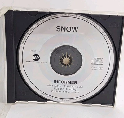 Snow - Informer - 1993 Radio Promo Only 1 Track CD Single - Edit Without Rap Foto 1 de 4