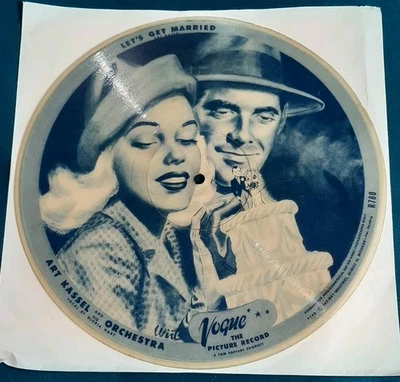 Art Kassel 10" 78 Vogue Picture Record Disc Touch Me Not / Let's Get Married - Image 1 of 2