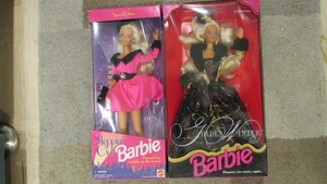 Lot 2 Mattel Barbie Dolls New 1990s Golden Winter #10684 & Steppin' Out #14110 - Picture 1 of 5