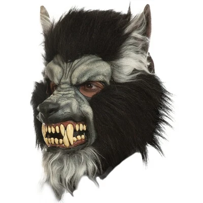 Halloween Werewolf - Gray Snarling Wolf - Latex Mask - Image 1 of 3