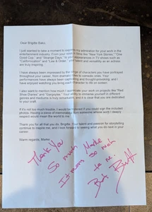 autographed signed Letter Brigitte Bako Actress - Picture 1 of 1