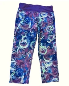 C9 By Champion Purple Pink Blue Patterned Athletic Capris Size L 10 12 - Picture 1 of 3