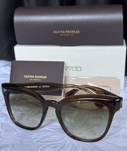 OLIVER PEOPLES Marianela Sunglasses Olive Gradient Lens Espresso Frame OV5372SU - Picture 1 of 9