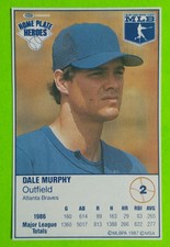 1987 Kraft Home Plate Heroes Food Issue - #2 Dale Murphy - Atlanta Braves