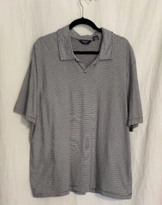 Brooks Sport Men’s Navy Blue Striped Polo Size XXL - Picture 1 of 8