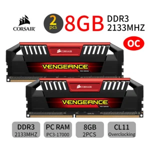 Corsair VENGEANCE Pro 16GB Kit 2x 8GB DDR3 OC 2133MHz PC3-17000 Memory Red AB - Picture 1 of 5