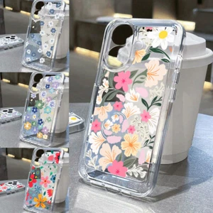Custodia protettiva silicone fiore per iPhone 16 15 14 Pro Max 13 12 mini 11 8 custodia cellulare - Foto 1 di 18