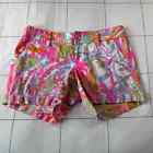 Lilly Pulitzer Shorts Womens 2 Pink White Callahan Scuba To Cuba Resort Preppy