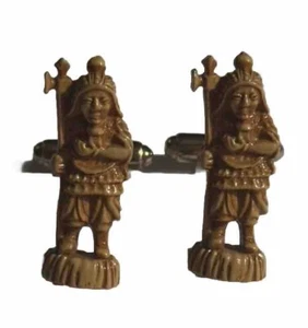 Vintage Shields Cufflinks Dignity Bishamon Rare - Picture 1 of 10