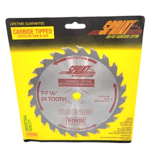 Hoja de sierra circular Irwin 15130 7 1/4 pulgadas 24 dientes punta de carburo nueva en paquete - Imagen 1 de 4