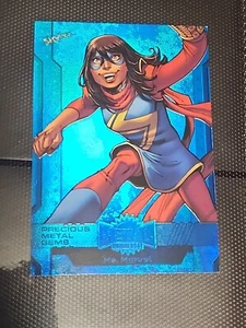 2024 Skybox Metal Marvel Universe BLUE PMG MS. MARVEL #/50 Precious Metal Gem - Picture 1 of 6