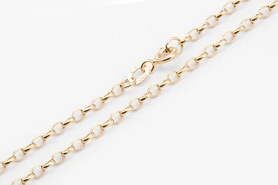 Collar de cadena Belcher ovalado de oro amarillo de 9 quilates de 2,2 mm de ancho por Citerna Foto 1 de 4