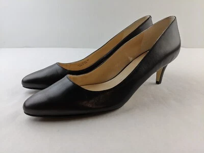 NEW Cole Haan Lena Grand OS Women 10 B Black Leather Pump Heel Classic Luxury - Image 1 of 4