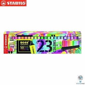 Limited Edition Stabilo Boss Original Highlighters 23 Colours Deskset Stationery - Picture 1 of 6