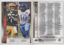 2021 Upper Deck CFL Checklist Gold /50 Henoc Muamba Trevor Harris CL #199