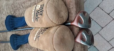 golf clubs set TAYLOR MADE taylormade titanium woods 2 clubs right h graphite... - Image 1 of 4