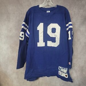 Rare VTG Champion Baltimore Colts Johnny Unitas 19 Throwback  Sweater Jersey XL