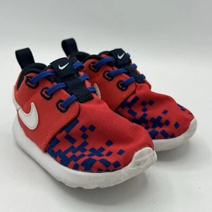 Nike Roshe One Toddler Size 5C Red Blue Shoes Boys Sneakers 749358-601 Digi EUC - Picture 1 of 9