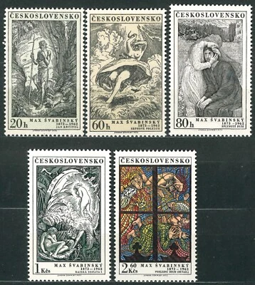 CZECHOSLOVAKIA 1973 The 100th Anniversary of the Birth of Max Svabinsky - MNH - Image 1 of 2