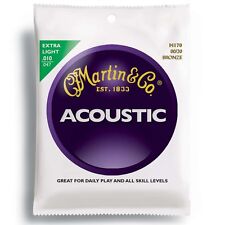  Martin 10 - 47 M170 3 PACK Sets Bronze Acoustic Guitar Strings Extra Light