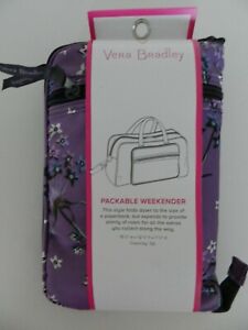 NWT Vera Bradley Packable Weekender Packable Travel Bag Lavender Dandelion