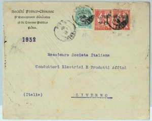 BK0560 - FRANCIA Oficina de Correos en CHINA - HISTORIA POSTAL - CUBIERTA a ITALIA 1916 - Imagen 1 de 1