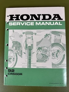 Manual de reparación de servicio de motocicleta Honda CR500R 1992 OEM, excelente estado - Imagen 1 de 6