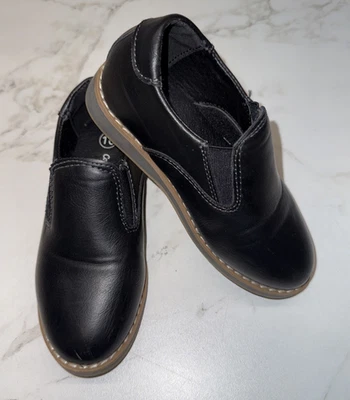 Little Boys Sz 10 Cat & Jack Blk Neal Slip-On Dress Shoes Wedding Church Formal - Image 1 of 4