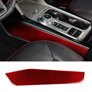 Panel izquierdo de cambio de marchas de consola central de carbono rojo para Ford Explorer 2020-2024 - Imagen 1 de 16