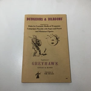 TSR DUNGEONS & DRAGONS "GREYHAWK" SUPPLEMENT 1 (11th) - Picture 1 of 8