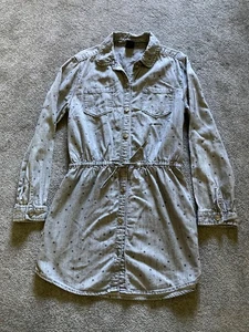 Gap GAP Girls Cotton Star Print Shirt Dress Size Large L - Picture 1 of 6