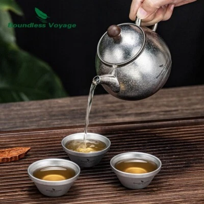 380ml Titanium Kungfu Teapot Ultralight Outdoor Backpacking Hiking Travel Teapot - Изображение 1 из 4