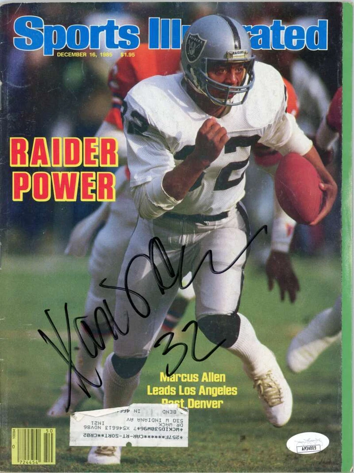 Marcus Allen Raiders Autographed Signed 1985 Sports Illustrated JSA Authentic - Image 1 of 1