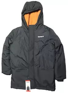 TIMBERLAND Boys Insulated Puffer Jacket Black Size M (10/12) $110 NEW WITH TAGS - Picture 1 of 9