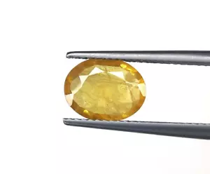 Zafiro Amarillo Natural Calidad Superior 10x8mm Forma Ovalada Preciosa Piedra Preciosa Suelta - Imagen 1 de 5