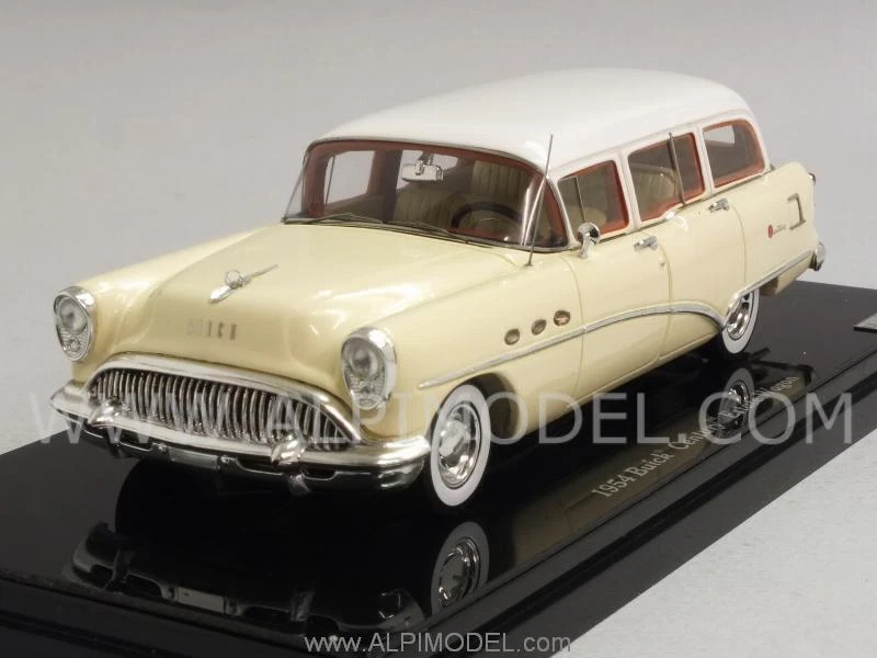 Buick Century Estate Wagon 1954 Tan/White 1:43 TRUESCALE TSM144316 - Immagine 1 di 1