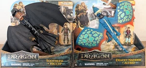 NEU! HTTYD - Toothless & Hiccup and Deadly Nadder & Astrid Actionfigur Konvolut - Bild 1 von 5
