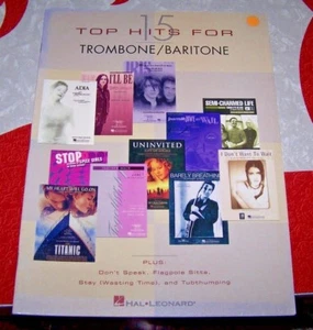 TOP 15 HITS FOR TROMBONE/BARITONE - Late 1990's music - (No lyrics) - Imagen 1 de 1