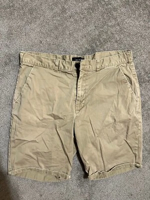 Pantalones Cortos Pacsun Para Hombre Talla 34 Caqui Marrón Algodón Frontal Plano Chino Bolsillos Foto 1 de 4
