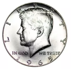 1965 Kennedy 40% Silver Half Dollar Uncirculated US Mint - Picture 1 of 2