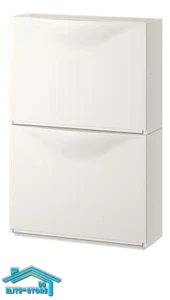 New TRONES Shoe cabinet/storage Shoe Rack Compact Storage Unit White 52x18x39 cm - Picture 1 of 10