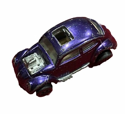 Vintage Hot Wheels Redline Custom Volkswagen 1967 Mattel Diecast Toy Car Purple - Image 1 of 4