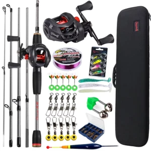 Baitcasting Fishing Rod and Reel Combo 5Section Fishing Rod and 7.2:1 Gear - Picture 1 of 22