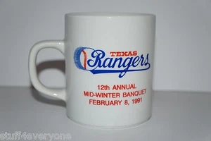 Vintage Texas Rangers MLB Collectible Mug: 12th Annual Mid-Winter Banquet 1991 - Picture 1 of 7