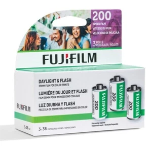 New FUJIFILM 200 ISO 35mm Film 3-Pack - 36 Exposures Color Print Film FRESH - Picture 1 of 1